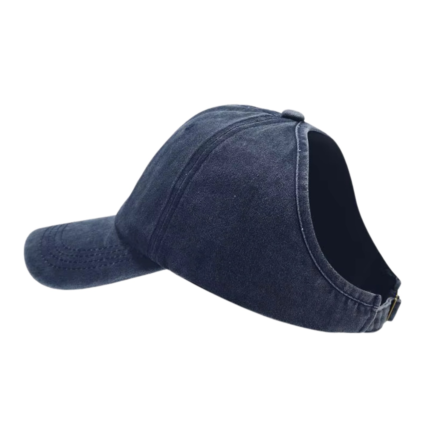 Backless Curly Cap - Washed Blue