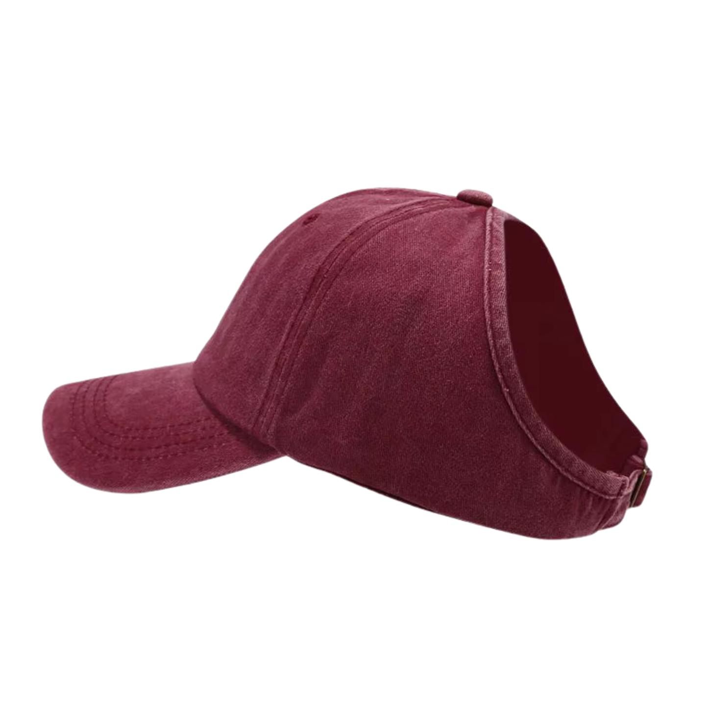 Backless Curly Cap - Washed Red