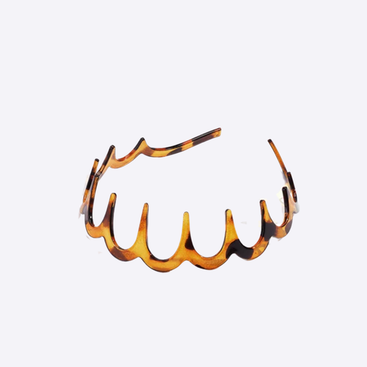 Zigzag haarband - bruin