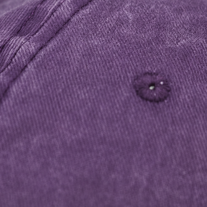 Backless Curly Cap - Washed Purple