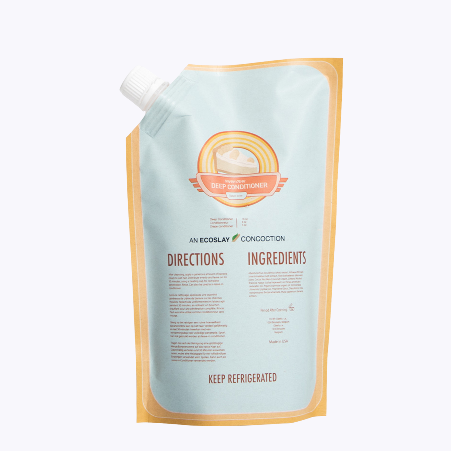 Ecoslay Banana Cream Deep Conditioner Pouch, 236ml