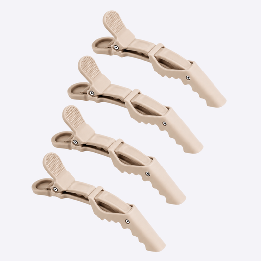 Curl Section Clips - Beige
