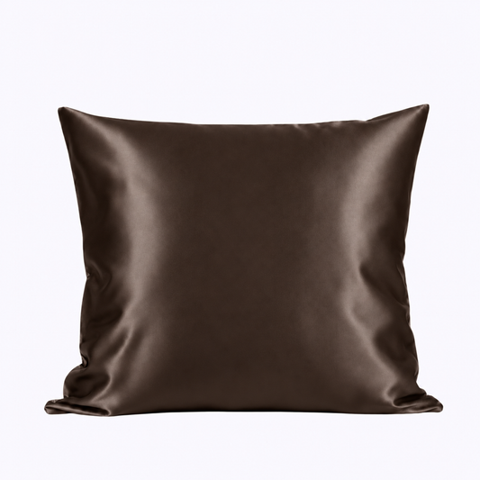Bamboe Satijn Kussensloop - Chocolate Brown