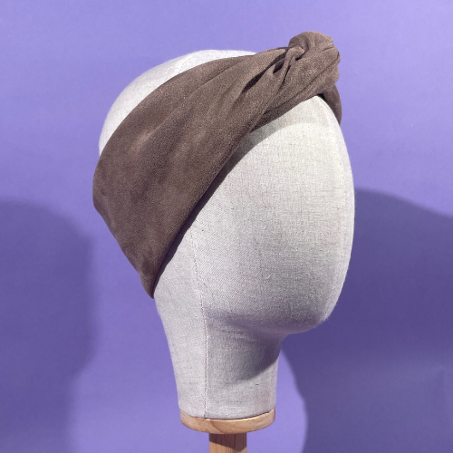 Taupe Suede Bandana