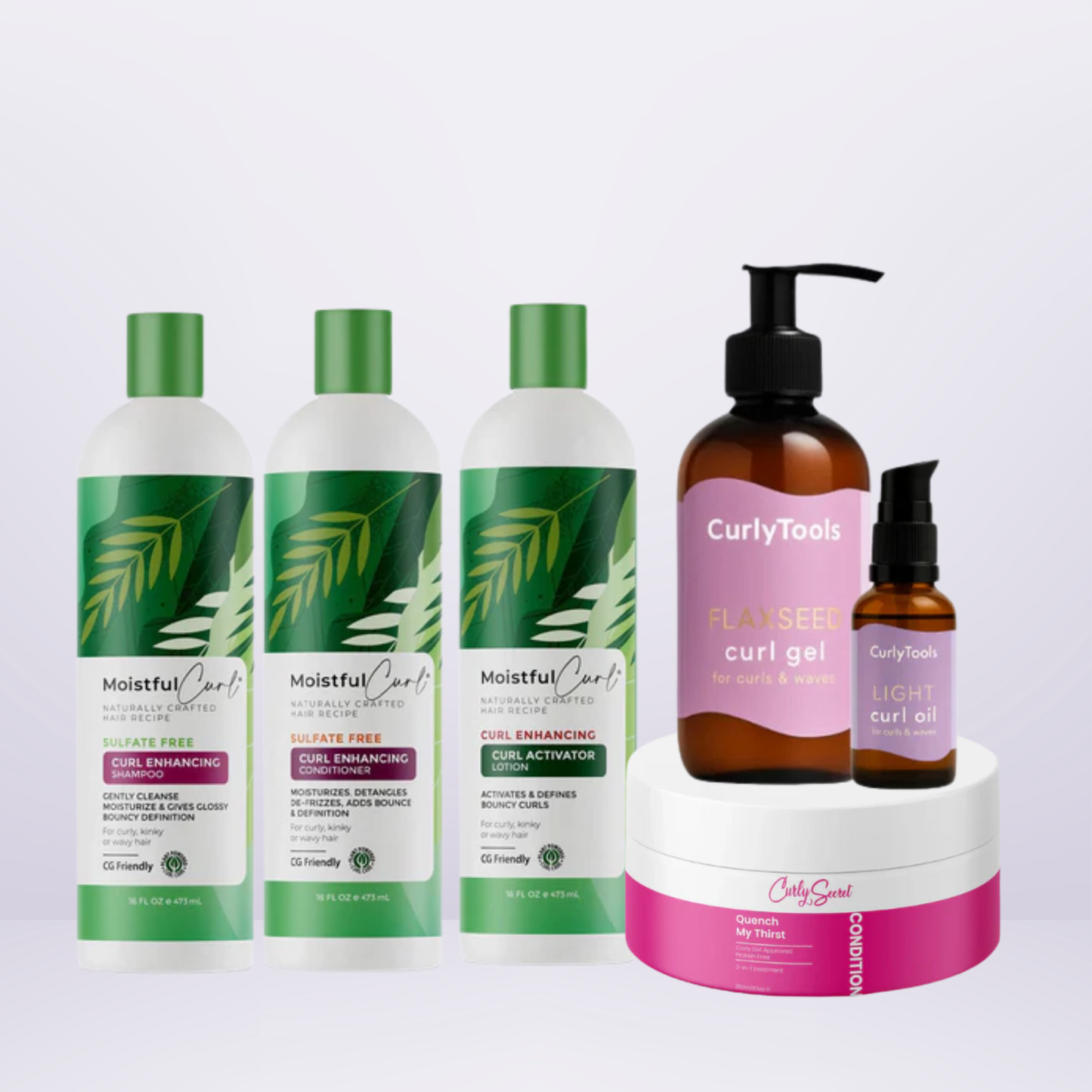 Curly Girl Method Starter Kit für Locken/Typ 3/Starke Locken