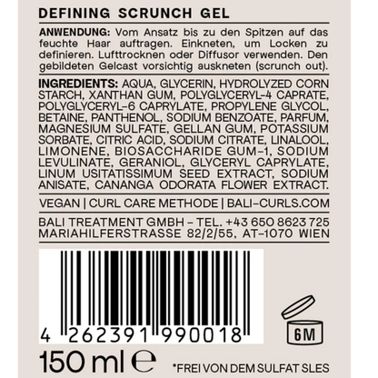 Bali Curls Curl Defining Gel, 150ml